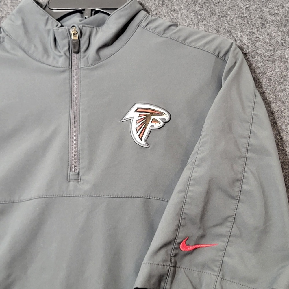Atlanta Falcons NFL Onfield Nike Dri-FIT Quarter Zip Short Sleeve Pullover Men M
